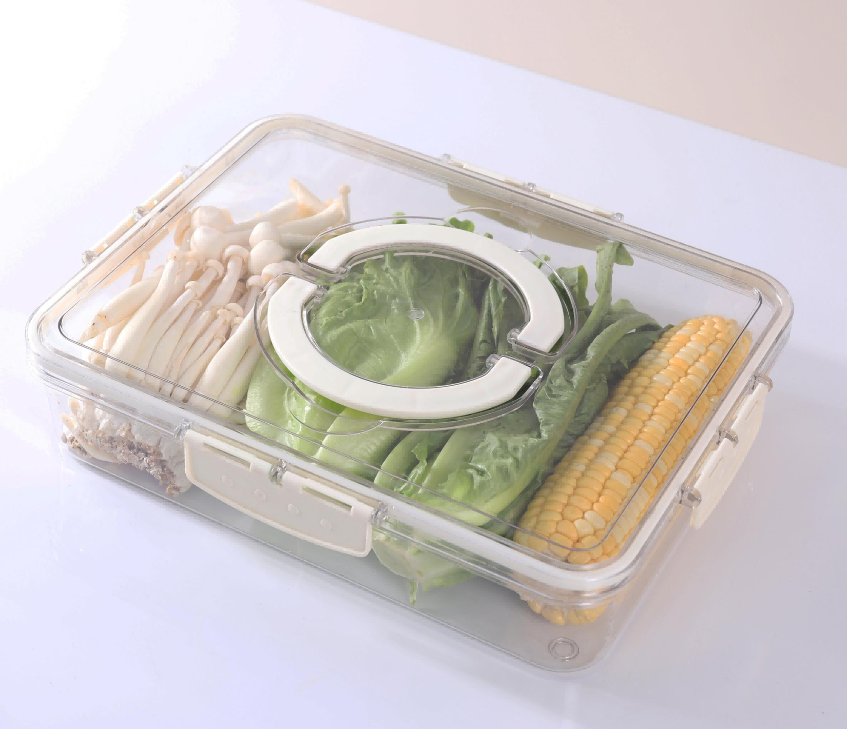 Low flat crisper box