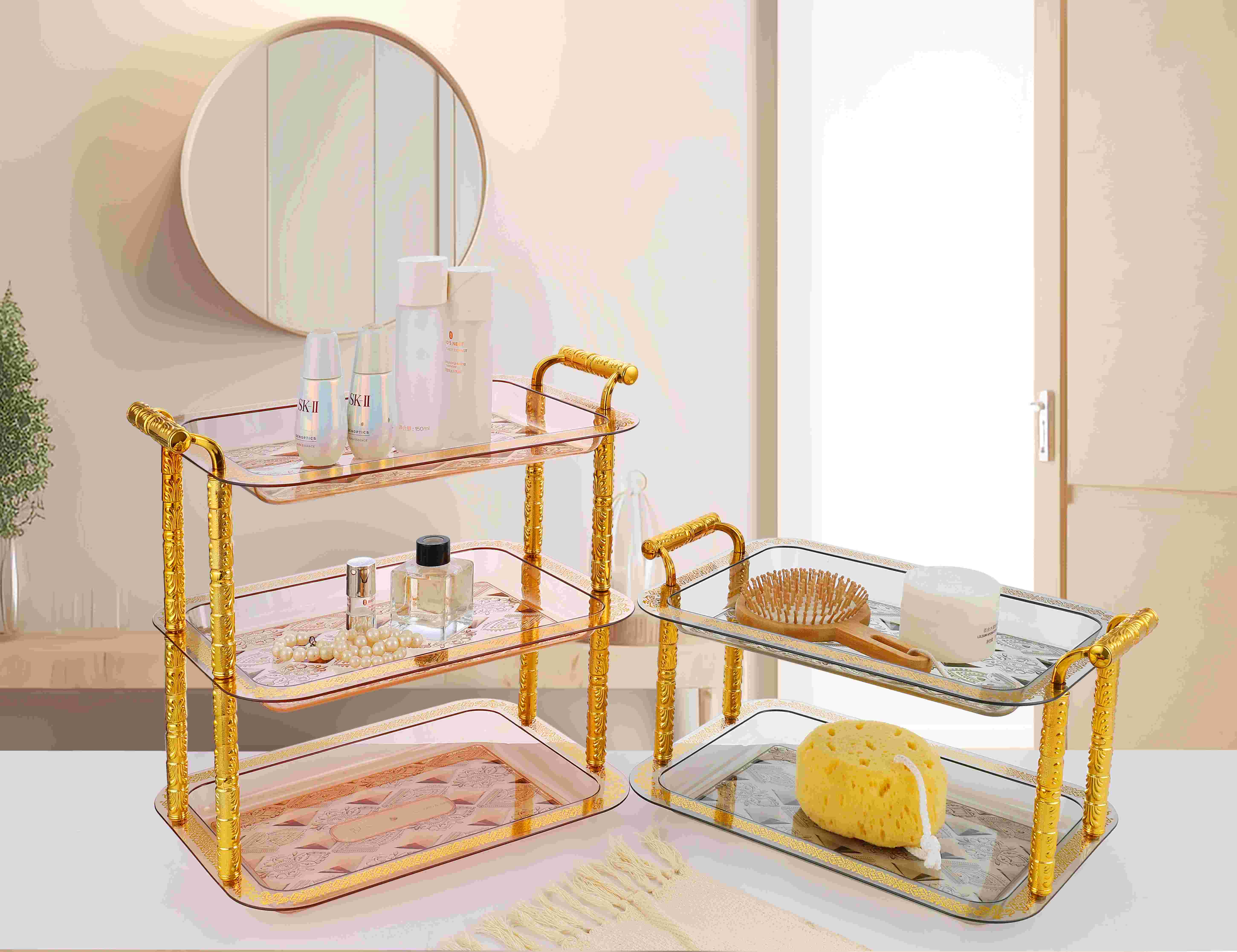 Rectangular luxury display shelves
