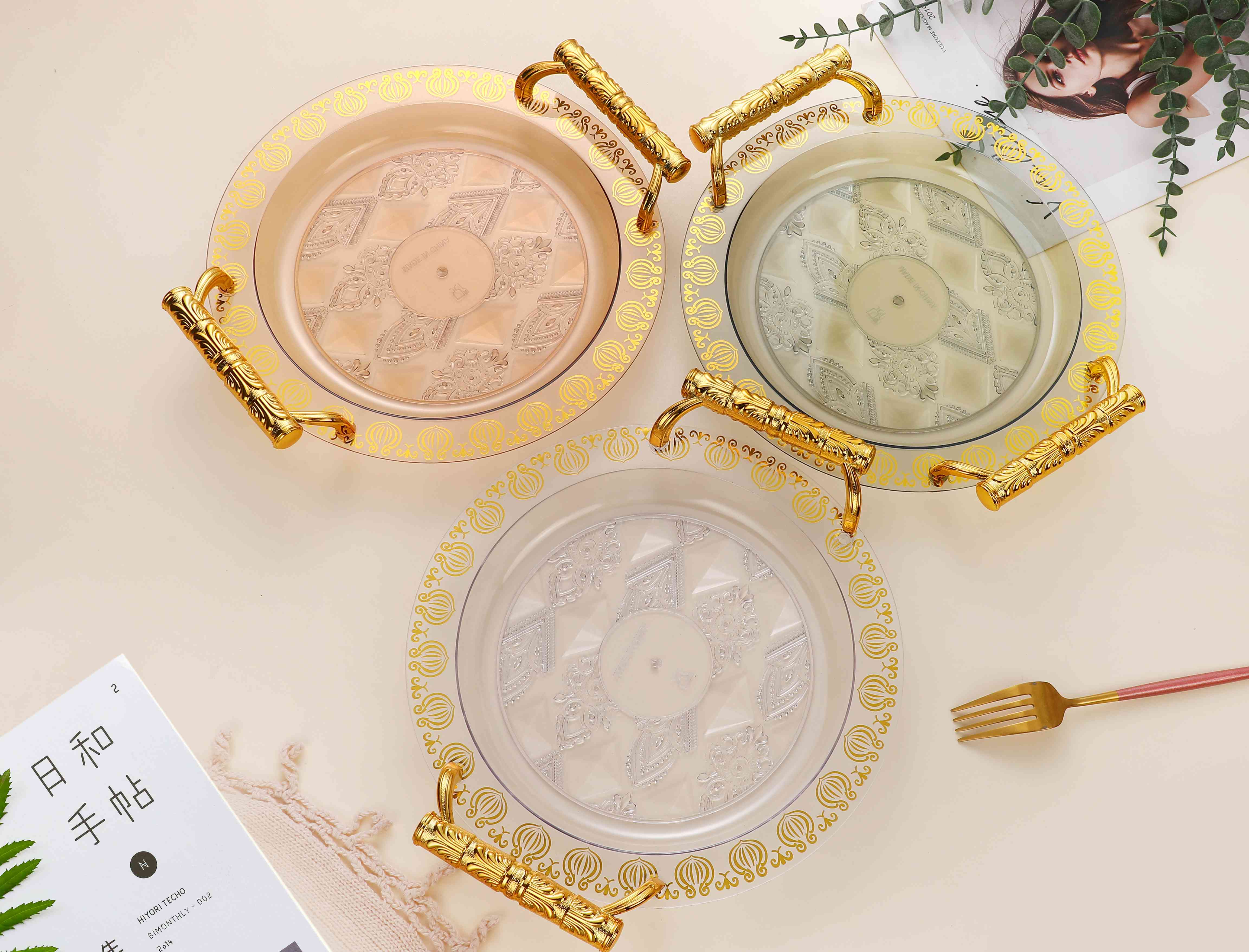 Round luxury tray