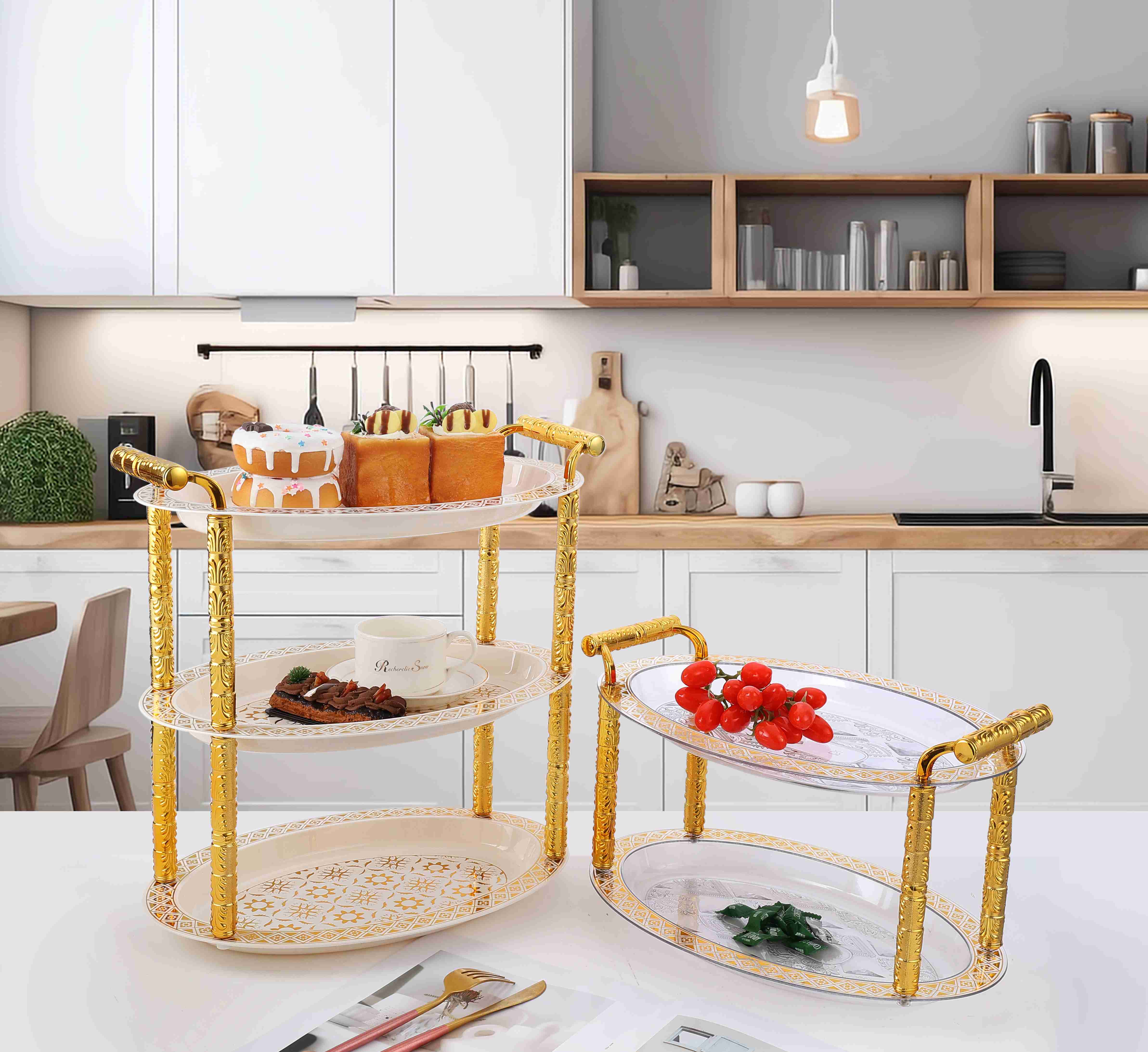 Oval luxury display shelves