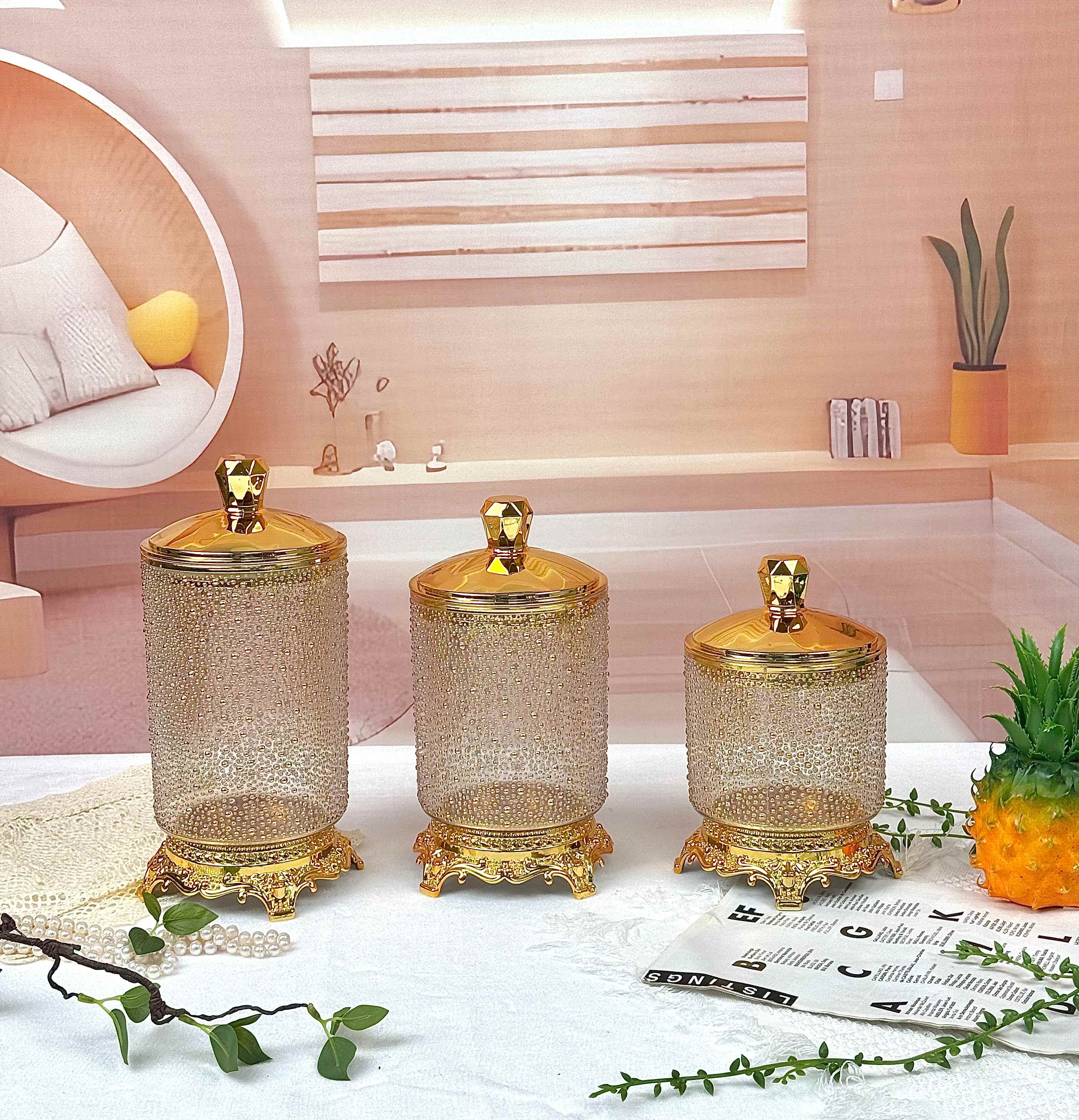 Pearl-textured Bottom-support Airtight Jar